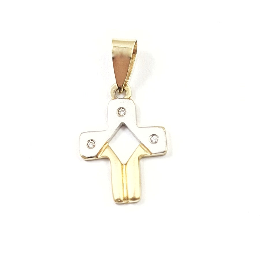 Cruz oro y Brillantes