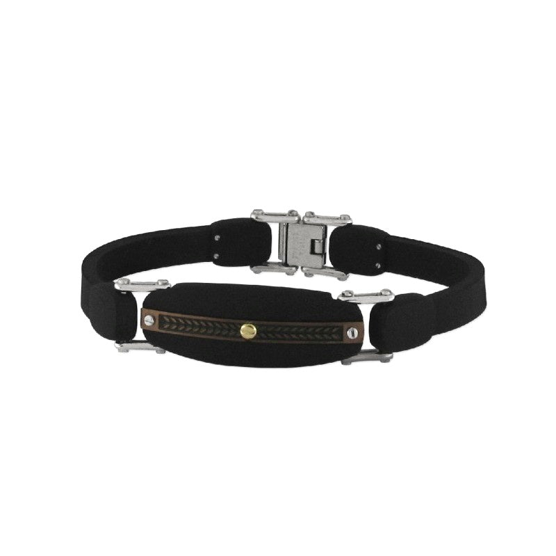 Pulsera Liska caucho y acero